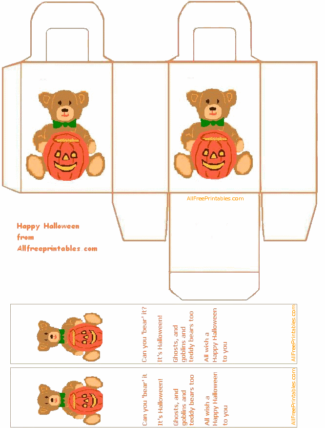 teddy bear treat basket with bookmarks