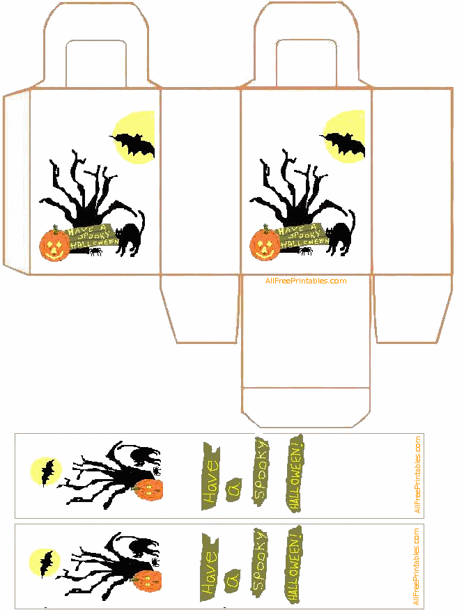 spooky scene basket with bookmarks